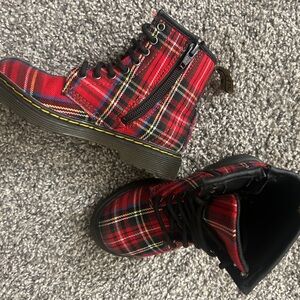 Dr. Martens Plaid Detailing